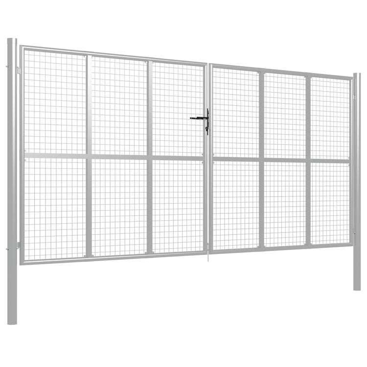 Port vidaxl 415x225 cm en acier galvanisé en acier de couleur