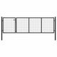 Port vidaxl 350x75 cm anthracite en acier