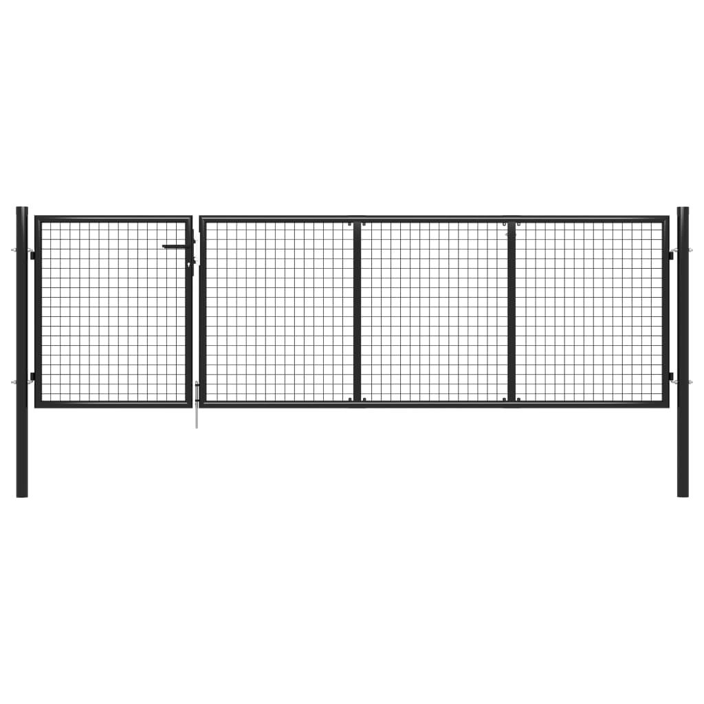 Port vidaxl 350x100 cm anthracite en acier