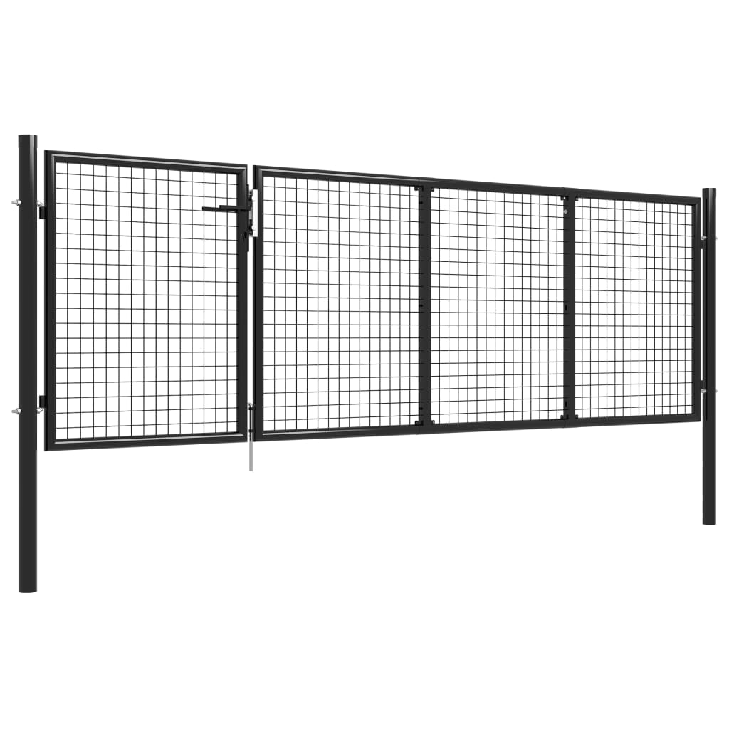 Port vidaxl 350x100 cm anthracite en acier
