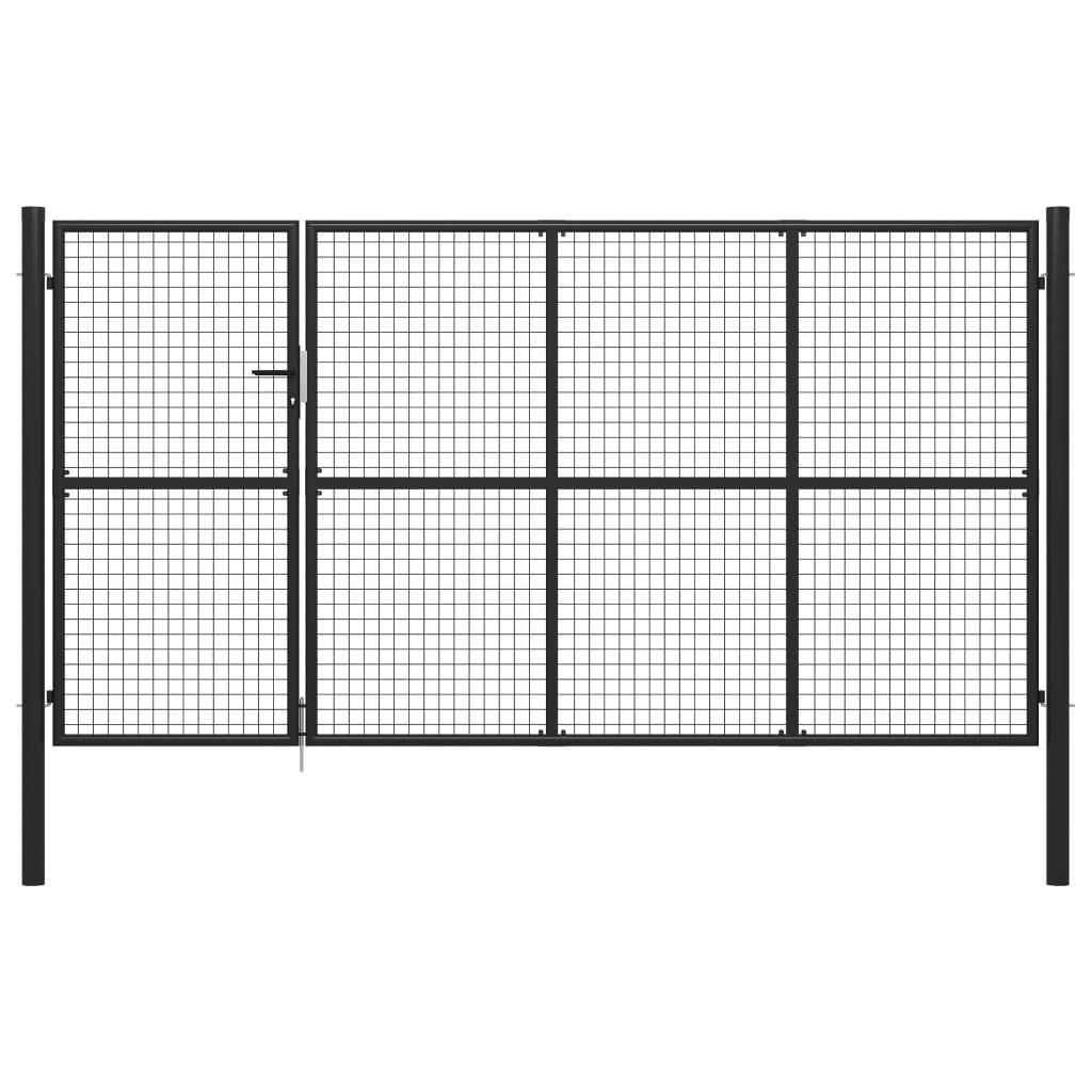 Port vidaxl 350x150 cm anthracite en acier