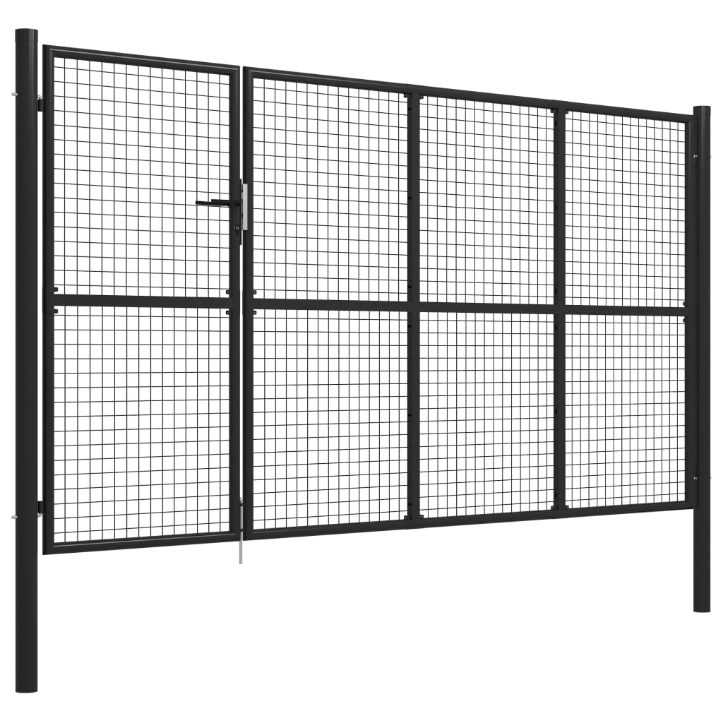 Port vidaxl 350x150 cm anthracite en acier