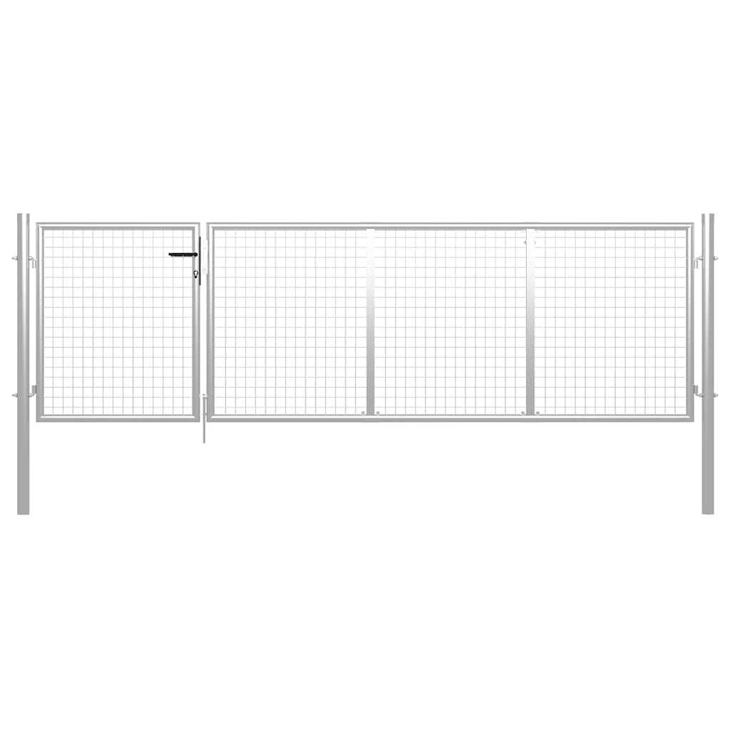 Vidaxx portail de jardin en acier 350x75 cm argent