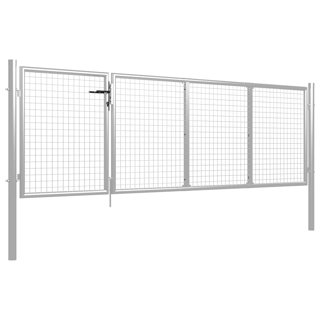 Vidaxx portail de jardin en acier 350x75 cm argent
