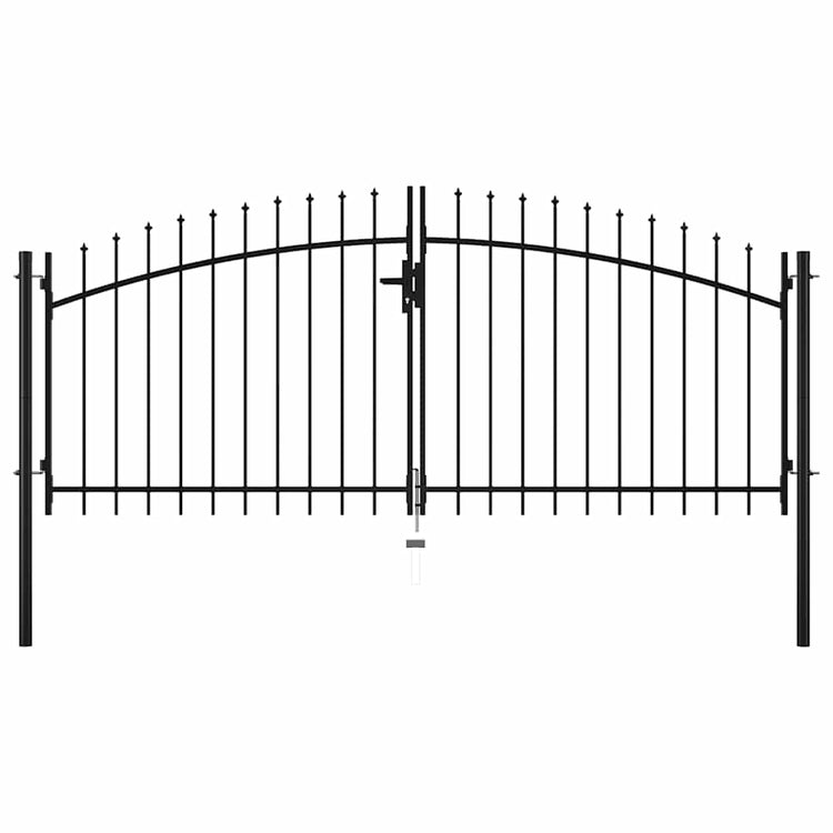 Vidaxl Hek Port Double Porte avec Spears Top 300x150 cm