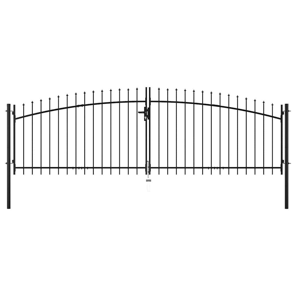 Vidaxl Hek Port Double Porte avec Spears Top 400x150 cm