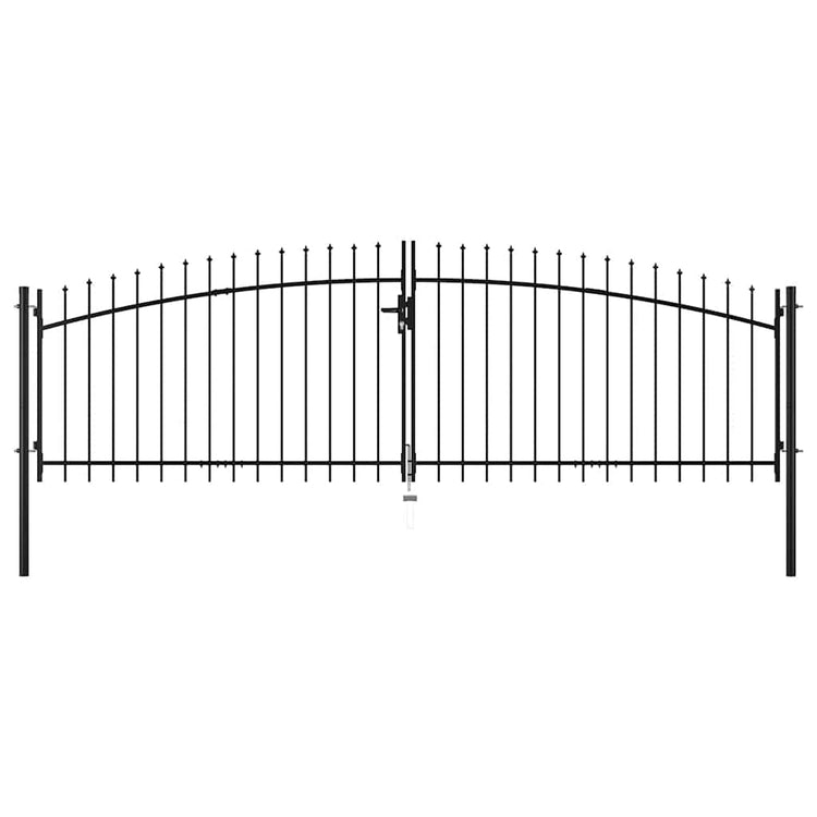 Vidaxl Hek Port Double Porte avec Spears Top 400x150 cm