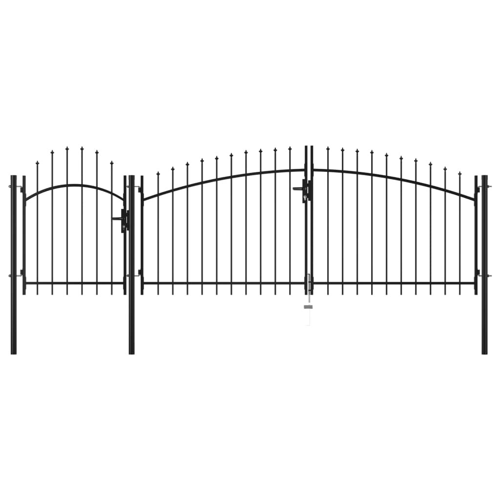 Port vidaxl 2x4 m en acier noir
