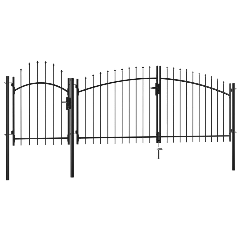 Port vidaxl 2x4 m en acier noir