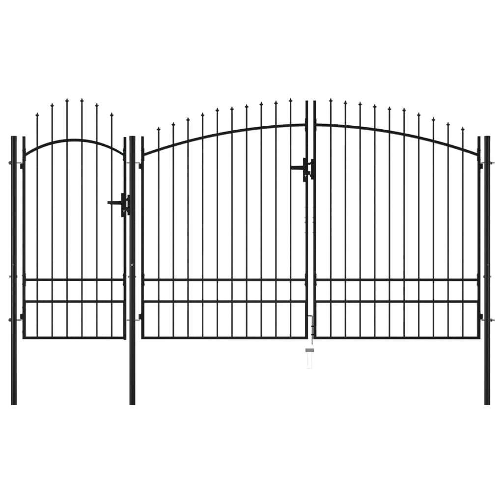 Port vidaxl 2,45x4 m en acier noir
