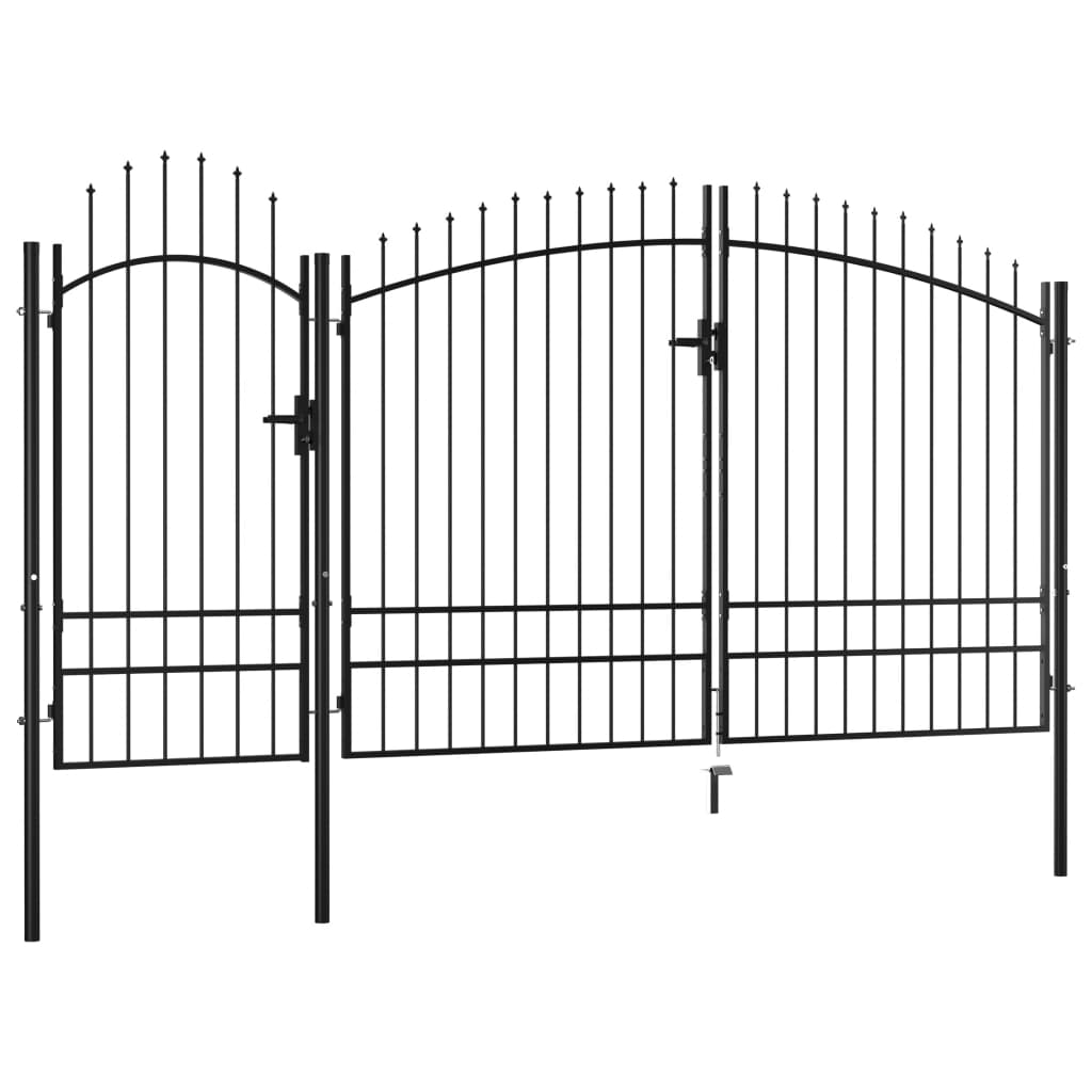 Port vidaxl 2,45x4 m en acier noir