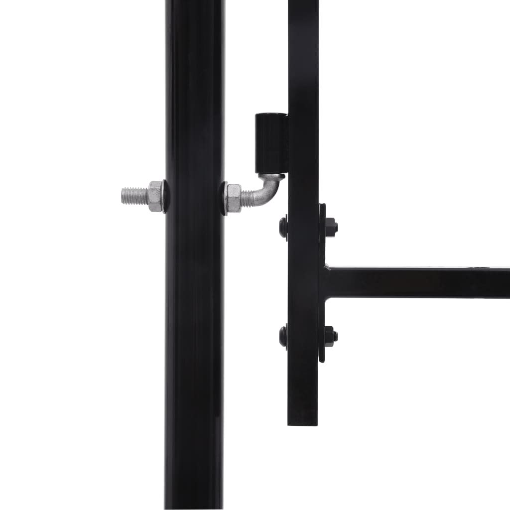 Port vidaxl 2,45x4 m en acier noir