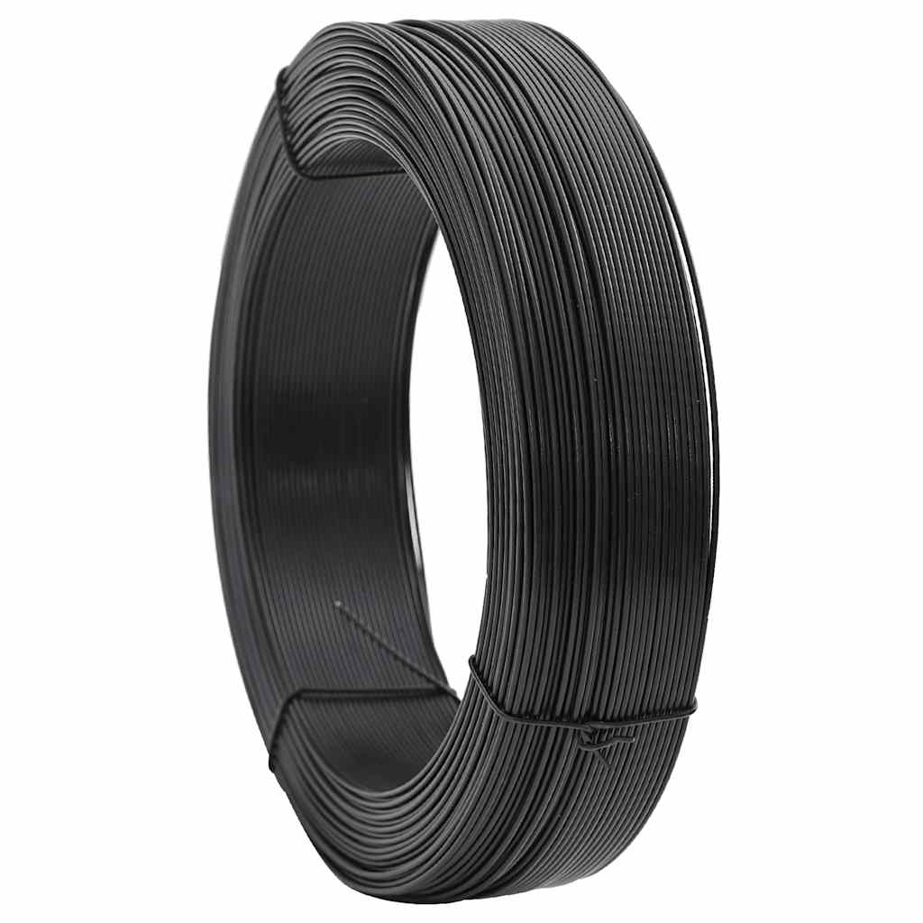 Vidaxl Hekbind Thread 250 m 2,3 3,8 mm Anthracite en acier