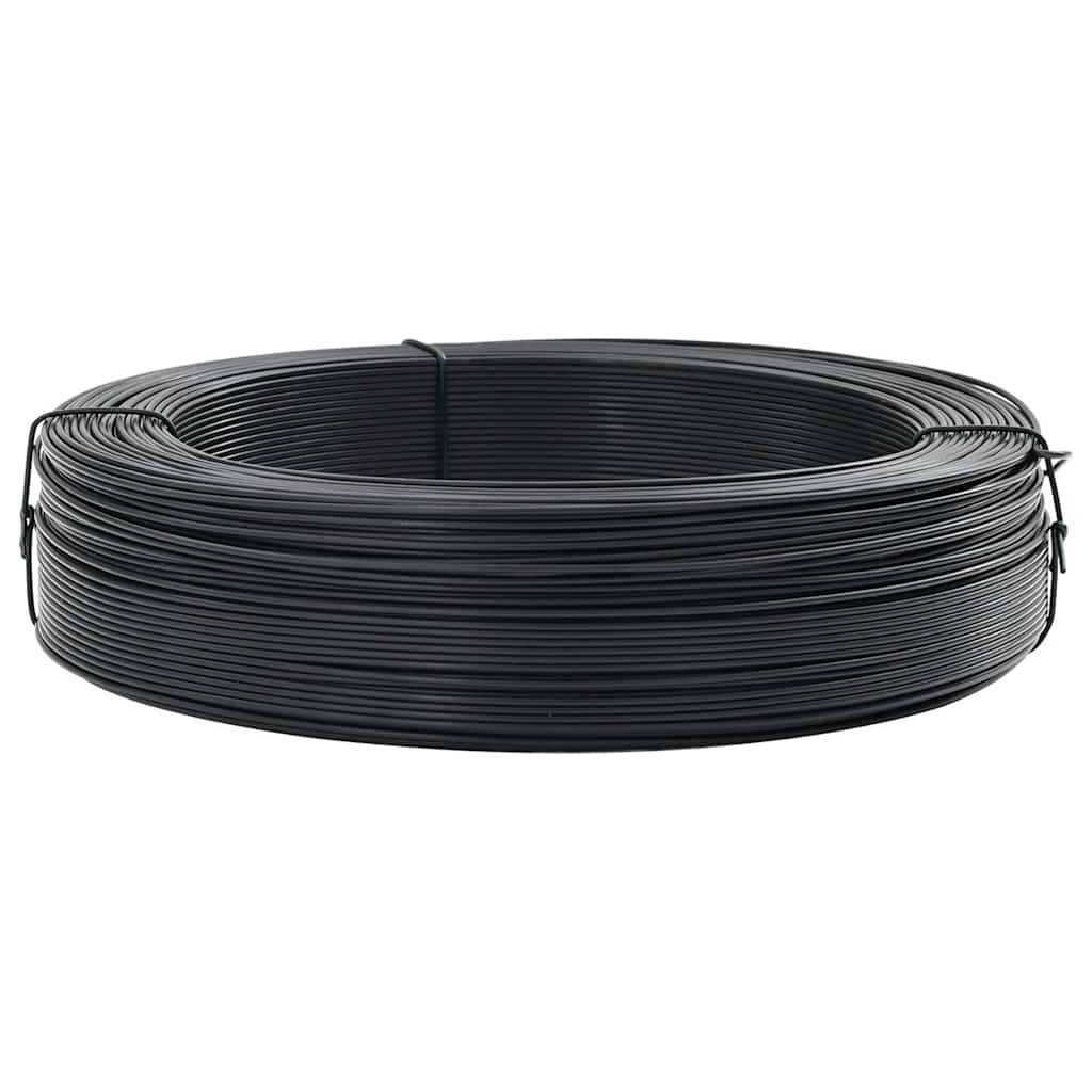 Vidaxl Hekbind Thread 250 m 2,3 3,8 mm Anthracite en acier