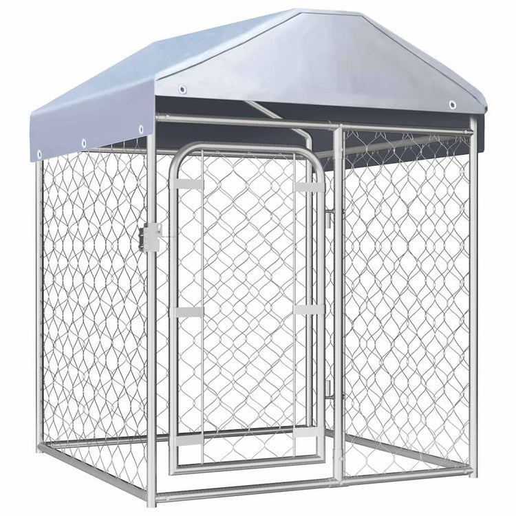 Vidaxl Chienne de chien pour l'extérieur avec toit 100x100x125 cm