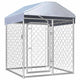 Vidaxl Chienne de chien pour l'extérieur avec toit 100x100x125 cm