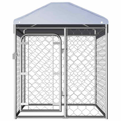 Vidaxl Chienne de chien pour l'extérieur avec toit 100x100x125 cm