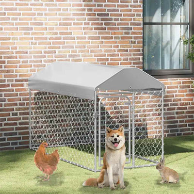 Vidaxl Chienne de chien pour l'extérieur avec le toit 200x100x125 cm