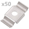 Vidaxl Bouwhekklem 50 st en acier inoxydable