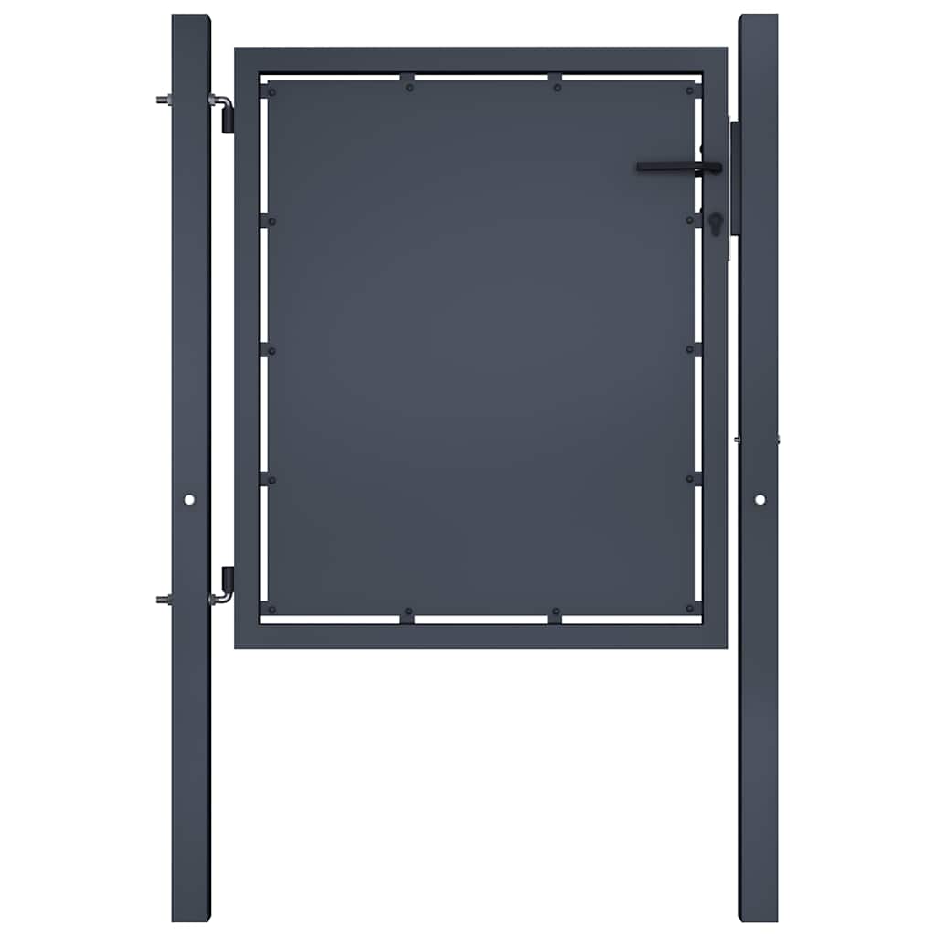 Port vidaxl 100x75 cm anthracite en acier