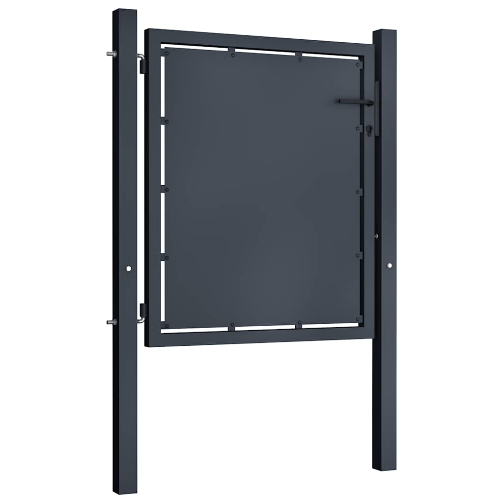 Port vidaxl 100x100 cm anthracite en acier