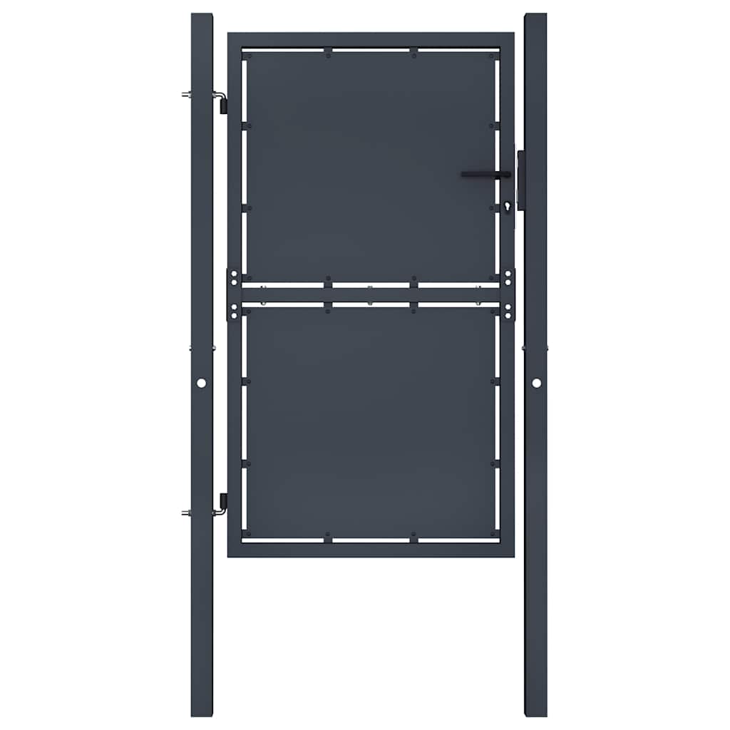 Port vidaxl 100x125 cm anthracite en acier