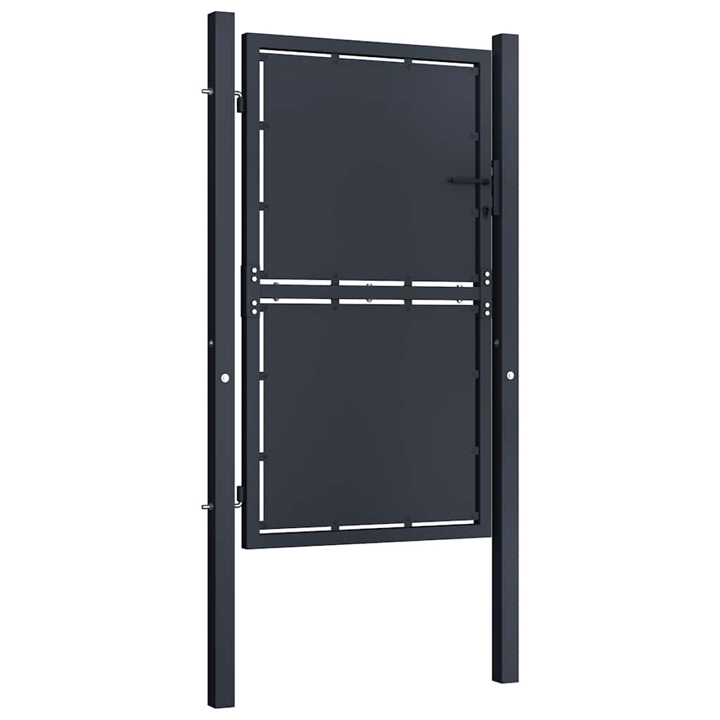 Port vidaxl 100x125 cm anthracite en acier