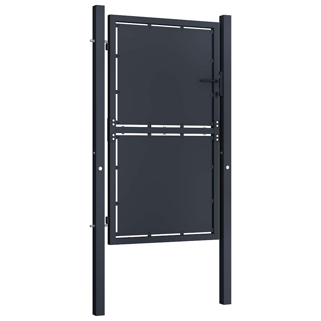 Port vidaxl 100x150 cm anthracite en acier
