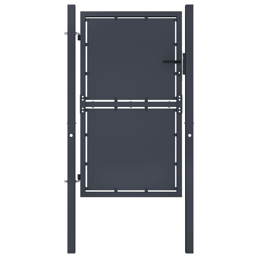 Port vidaxl 100x175 cm anthracite en acier