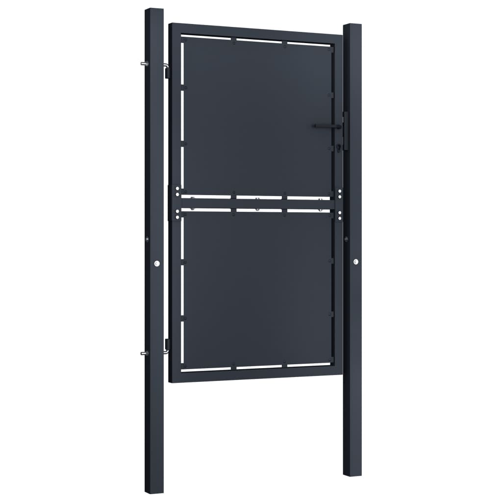 Port vidaxl 100x175 cm anthracite en acier
