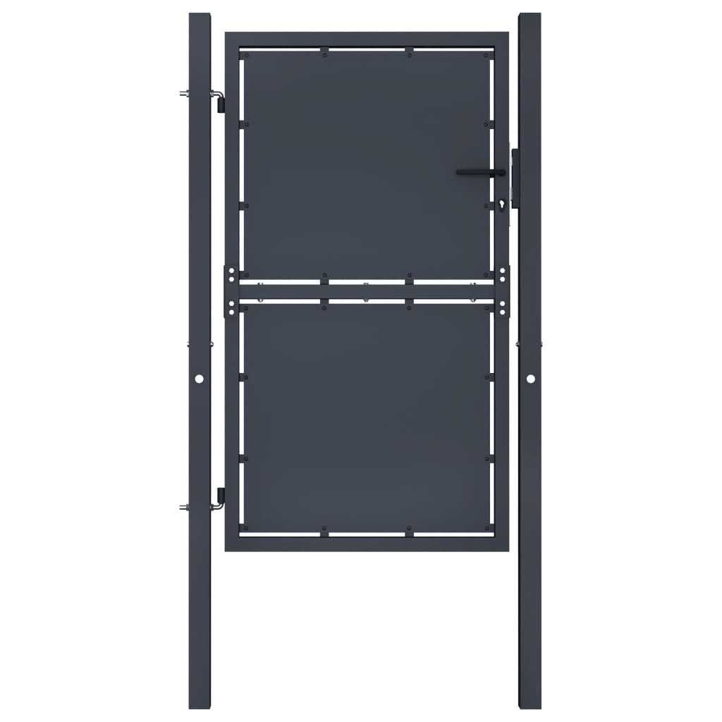 Port vidaxl 100x200 cm anthracite en acier