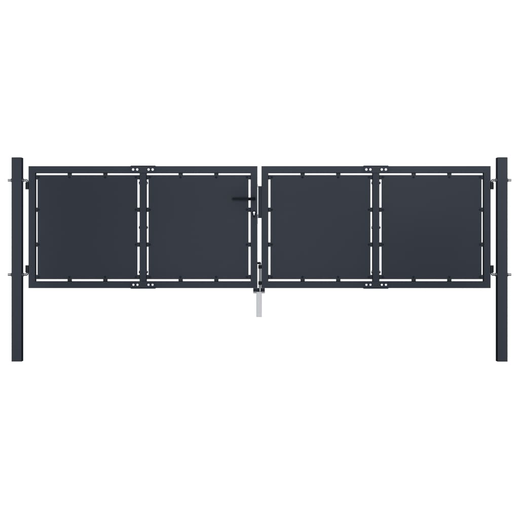 Port vidaxl 300x75 cm anthracite en acier