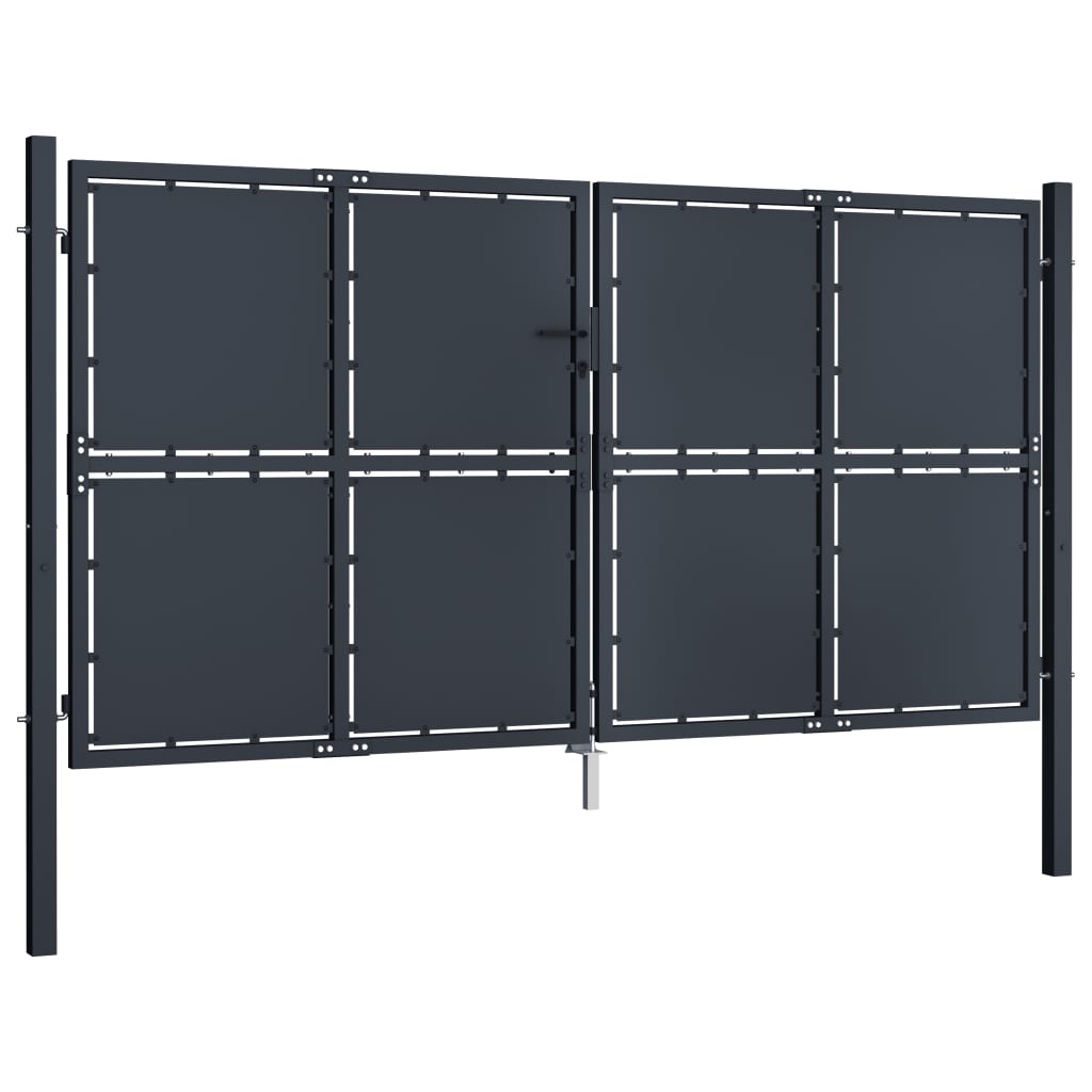 Port vidaxl 300x125 cm anthracite en acier