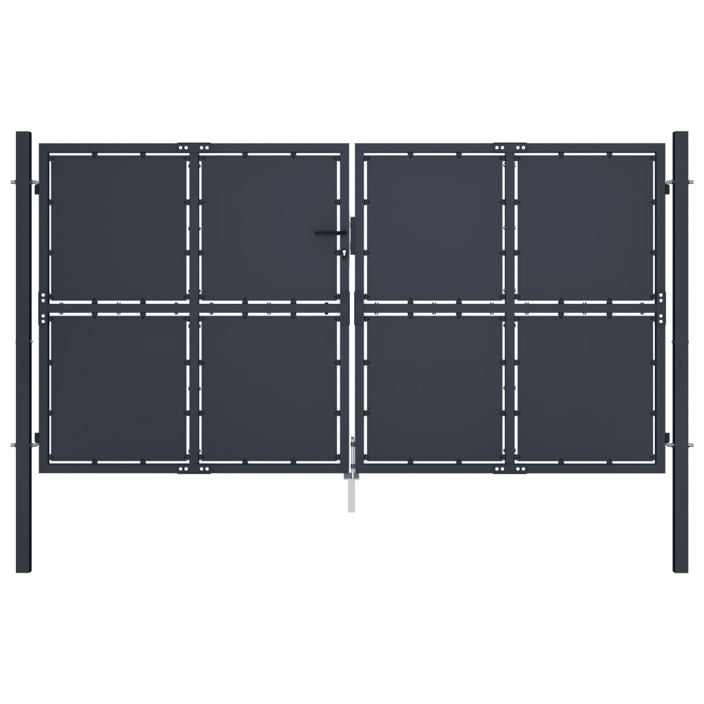 Port vidaxl 300x150 cm anthracite en acier