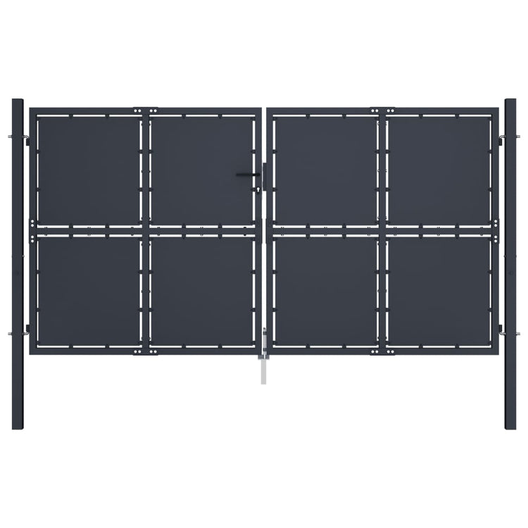 Port vidaxl 300x150 cm anthracite en acier