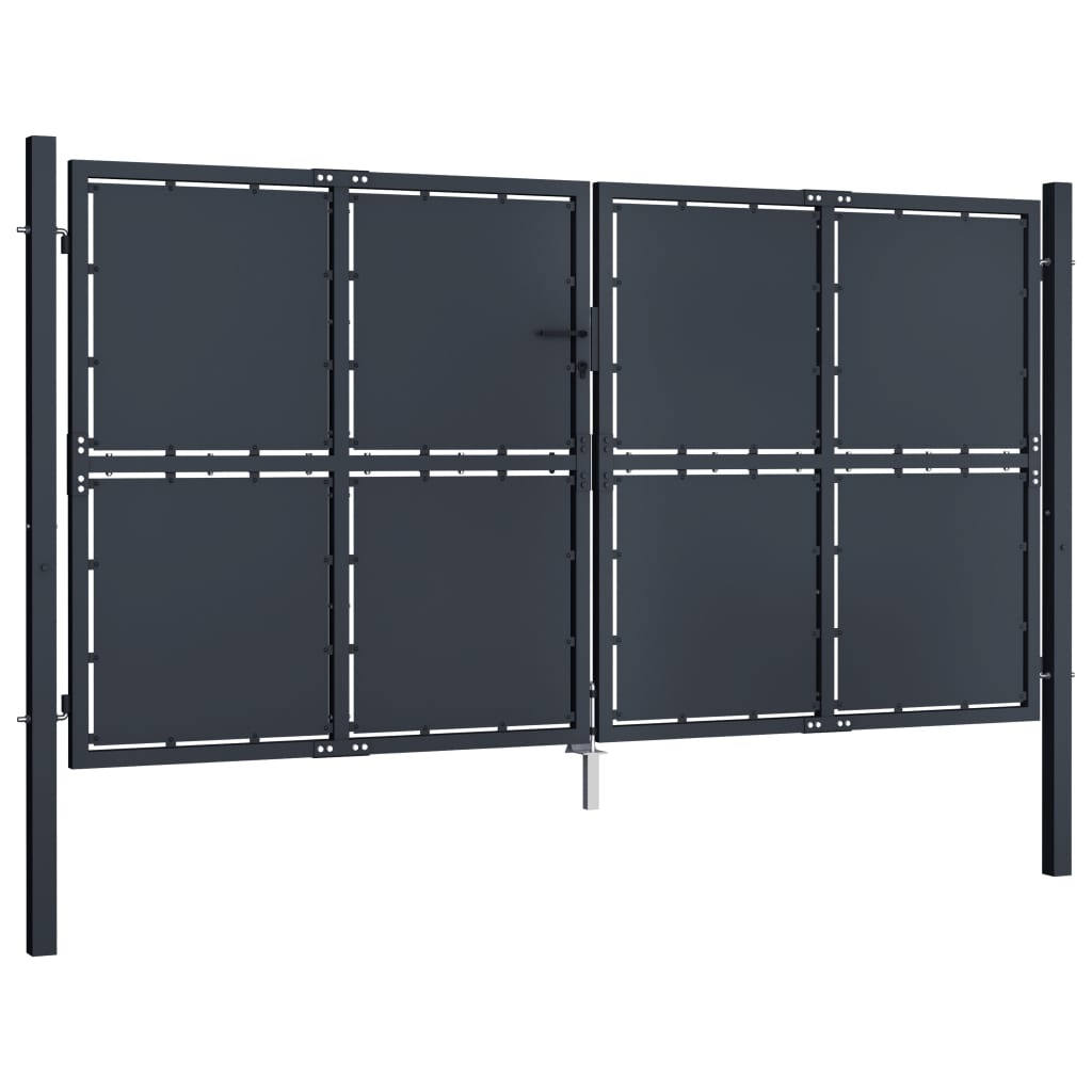 Port vidaxl 300x150 cm anthracite en acier