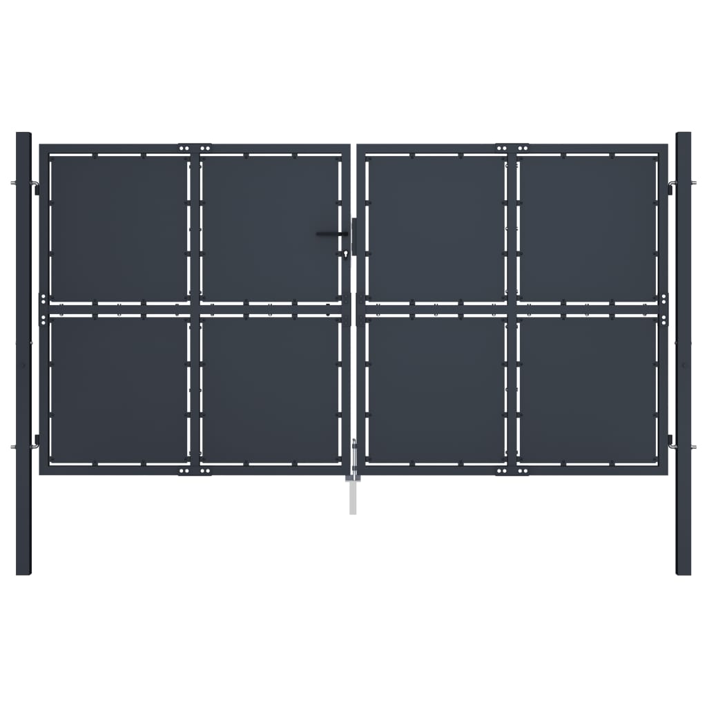 Port vidaxl 300x175 cm anthracite en acier
