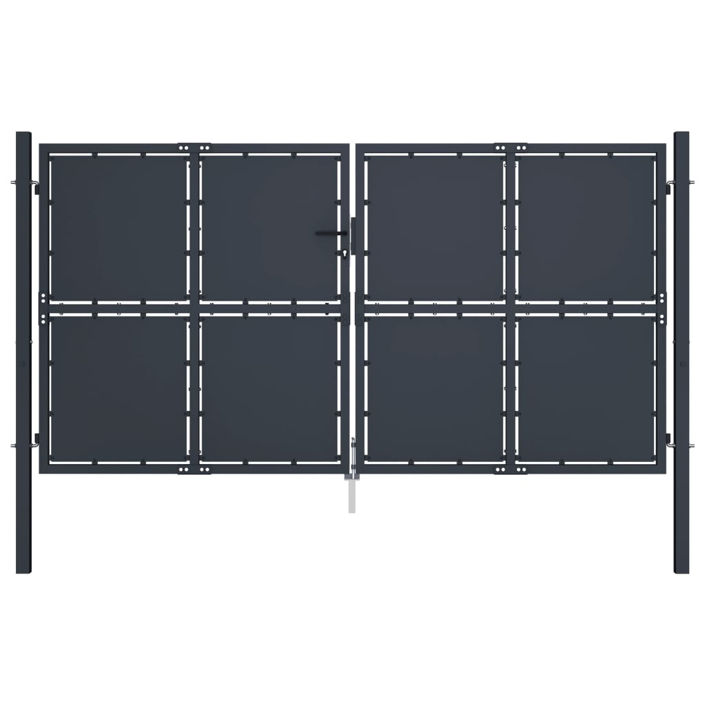 Port vidaxl 300x200 cm anthracite en acier