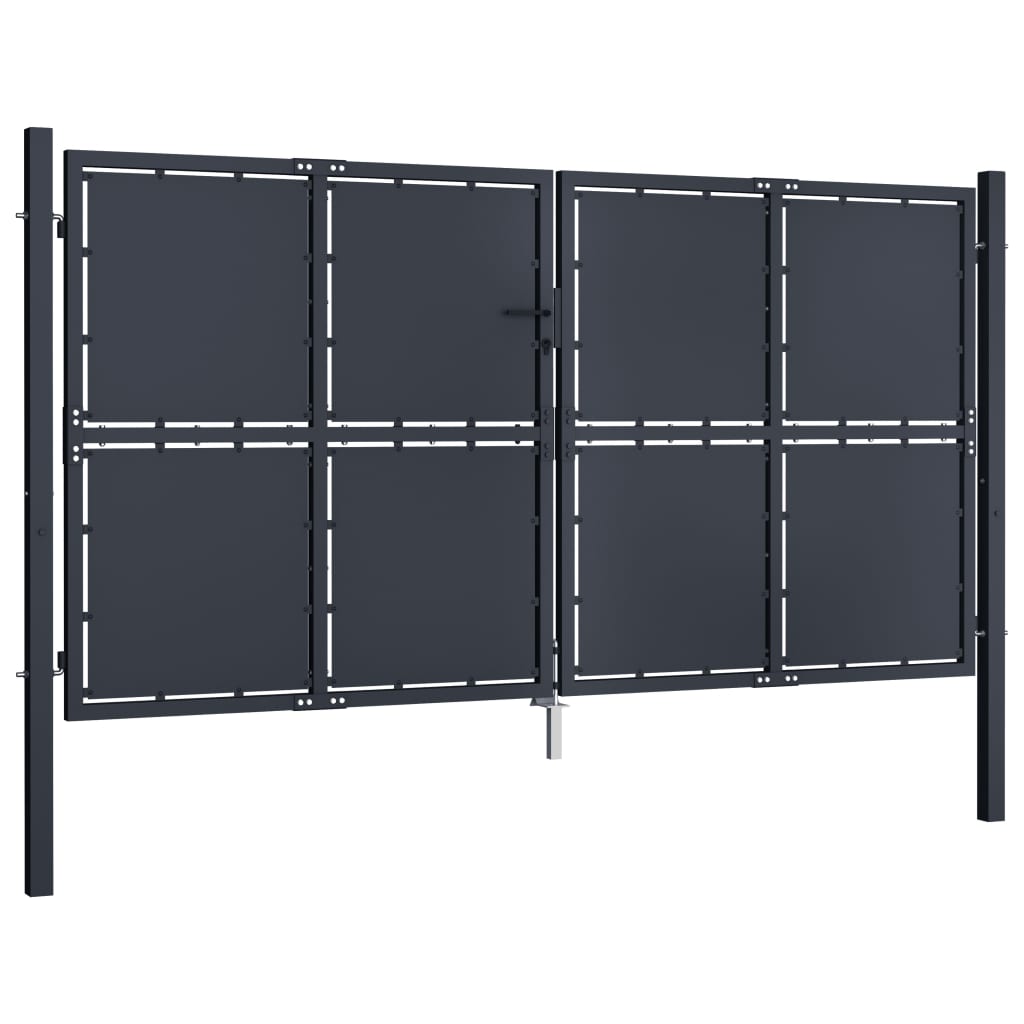 Port vidaxl 300x200 cm anthracite en acier