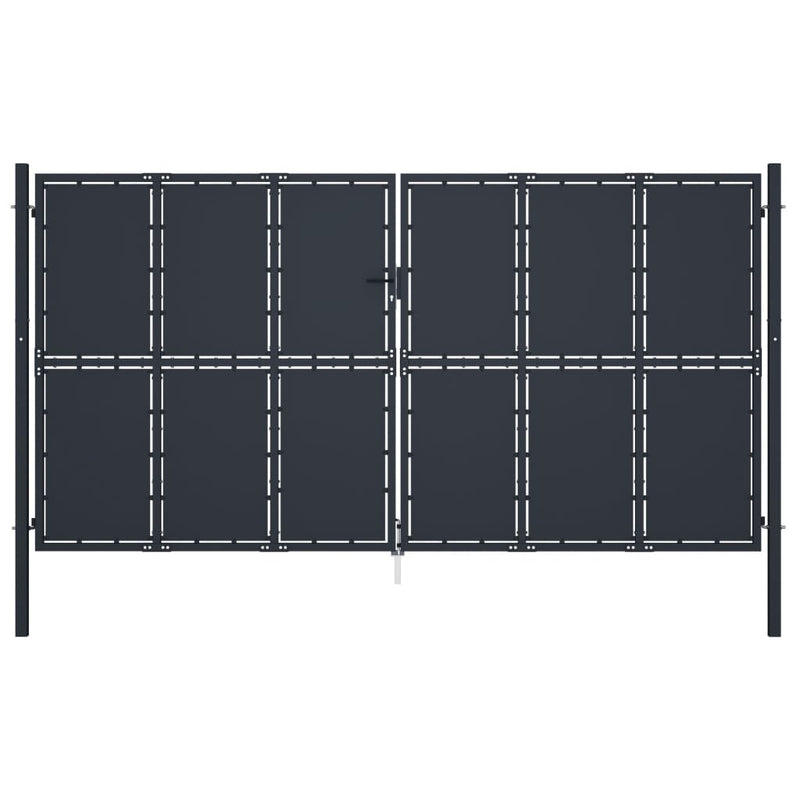Port vidaxl 400x175 cm anthracite en acier