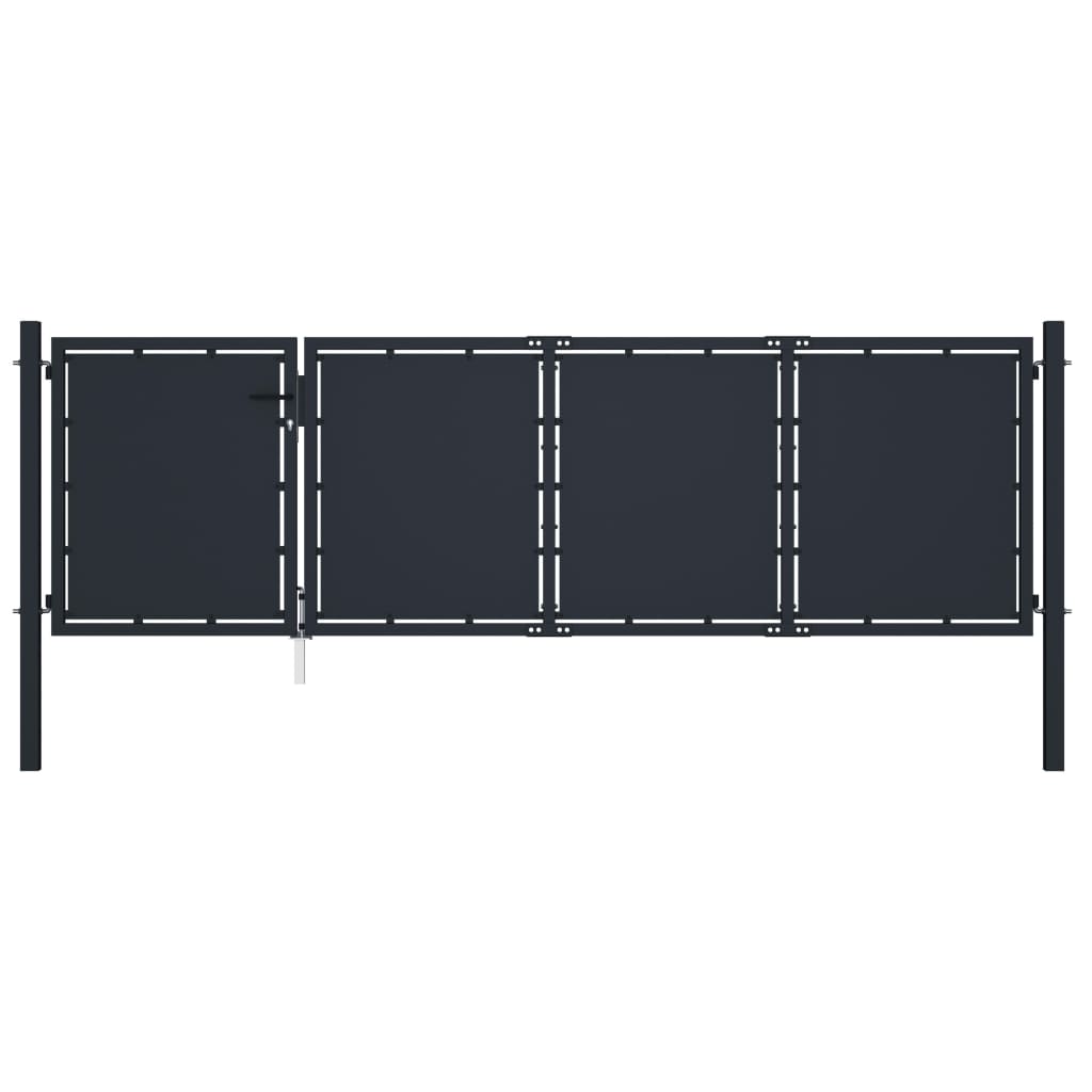 Port vidaxl 350x75 cm anthracite en acier