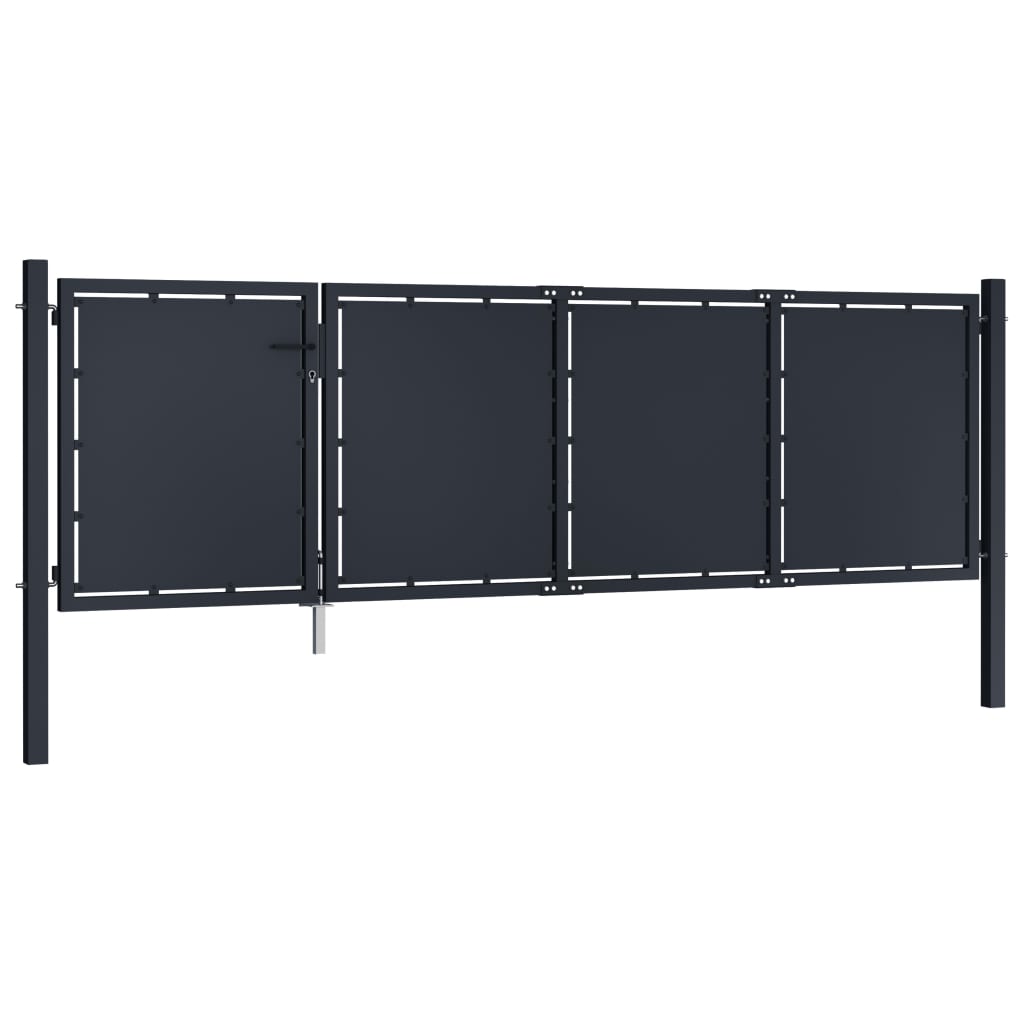 Port vidaxl 350x75 cm anthracite en acier