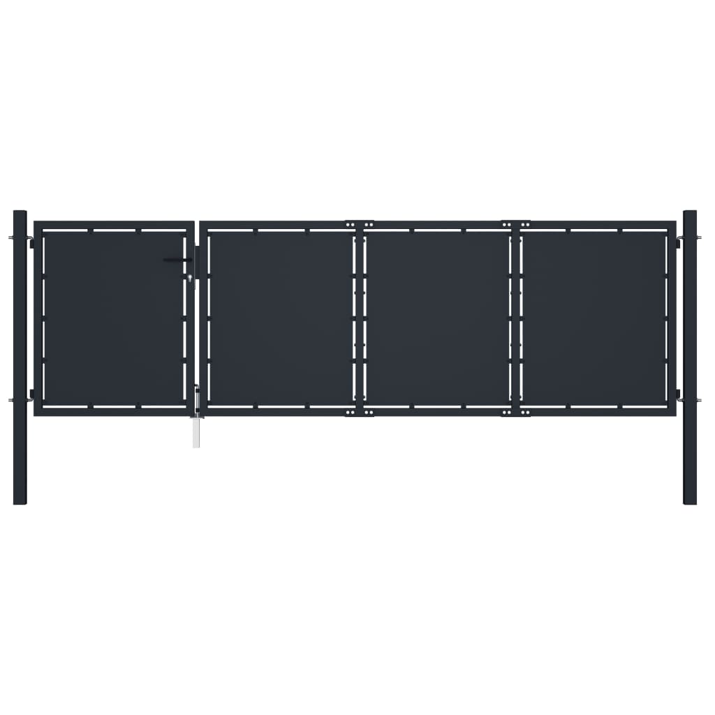 Port vidaxl 350x100 cm anthracite en acier