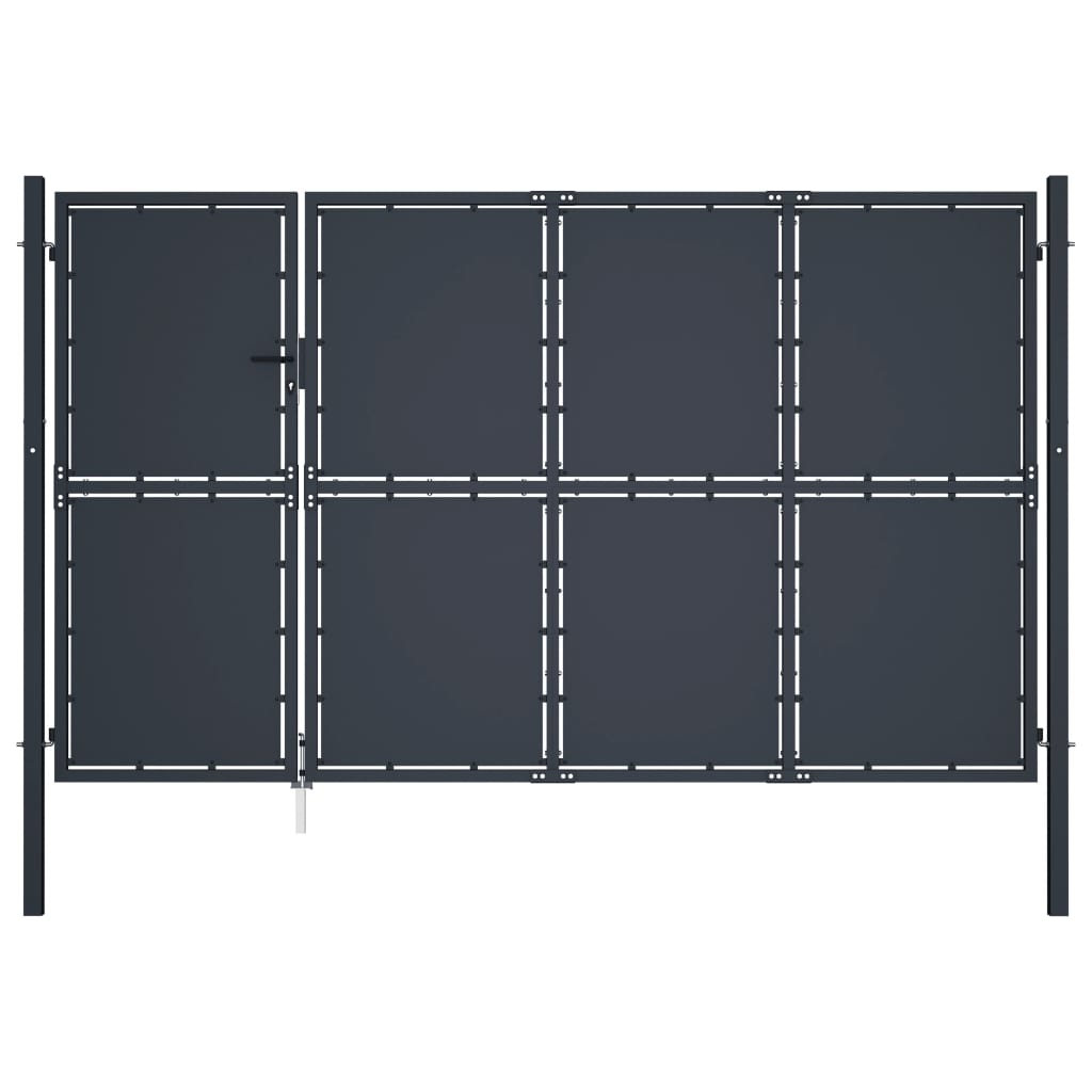 Port vidaxl 350x150 cm anthracite en acier