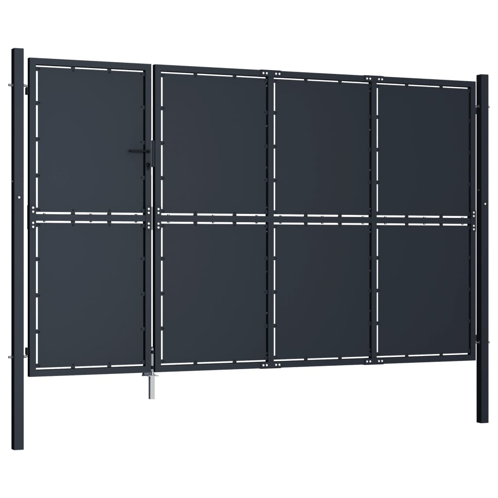 Port vidaxl 350x150 cm anthracite en acier