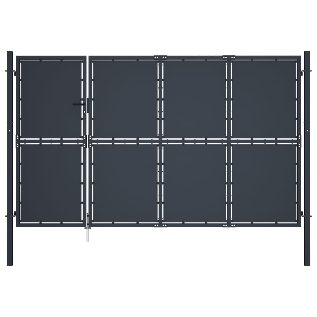 Port vidaxl 350x175 cm anthracite en acier