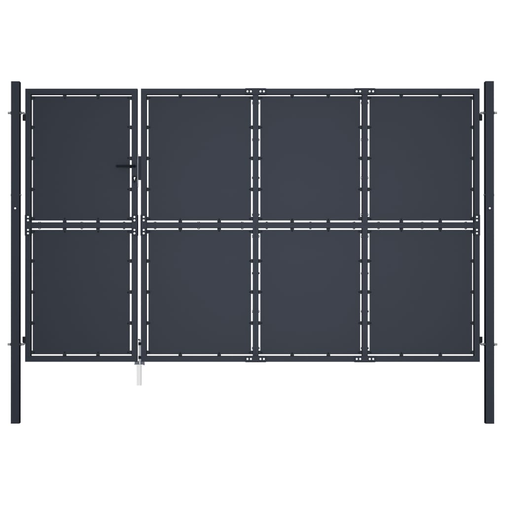Port vidaxl 350x200 cm anthracite en acier