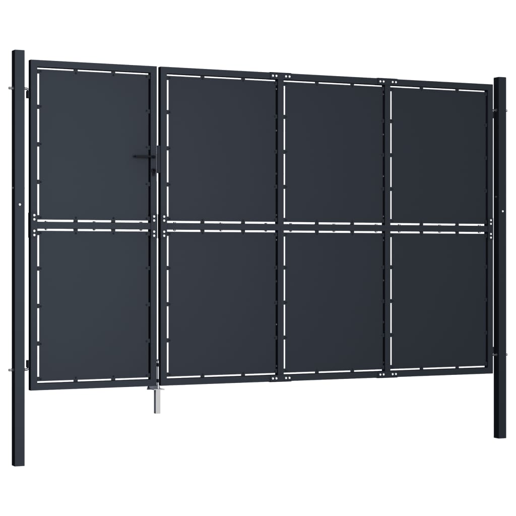 Port vidaxl 350x200 cm anthracite en acier
