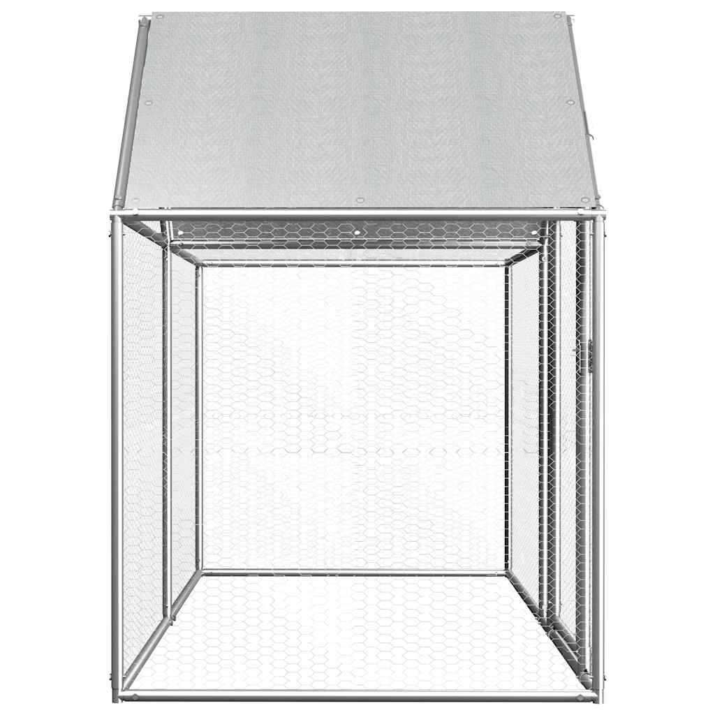 Vidaxl Chicken Run 2x1x1,5 m Galvanisé en acier