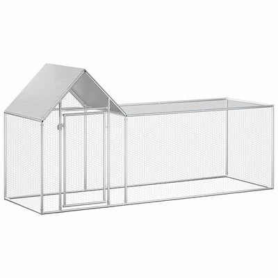 Vidaxl Chicken Run 3x1x1,5 m Galvanisé en acier